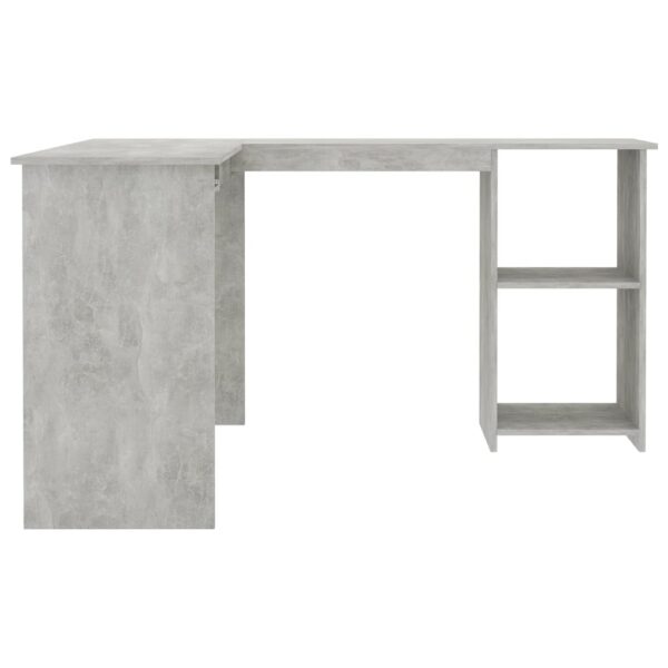 vidaXL L-Shaped Corner Desk Concrete Gray 47.2"x55.1"x29.5" Engineered Wood - Image 5