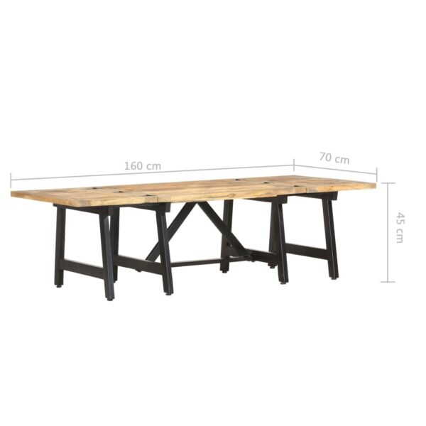 vidaXL Extendable Coffee Table 63"x27.6"x17.7" Solid Mango Wood - Image 10