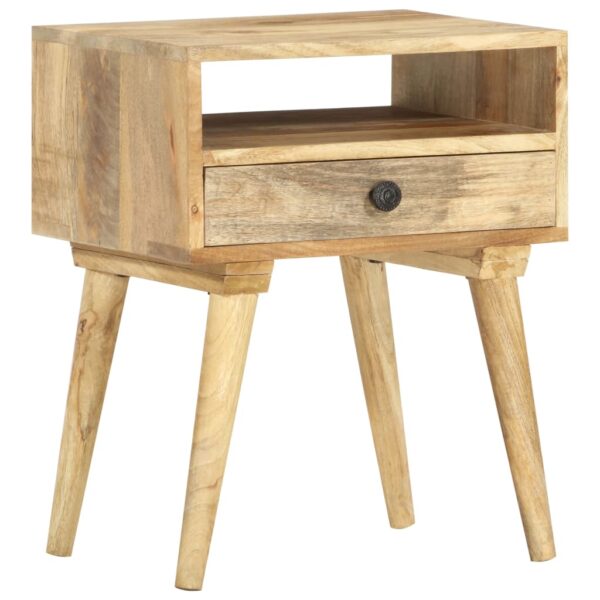 vidaXL Bedside Cabinet 15.7"x13.8"x19.7" Solid Mango Wood - Image 12