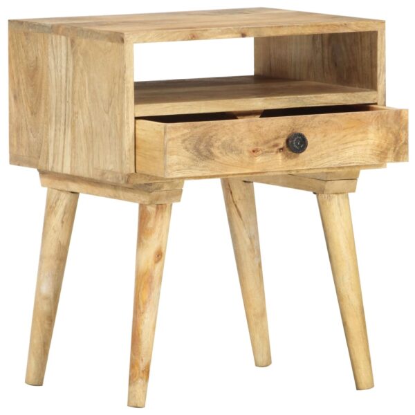 vidaXL Bedside Cabinet 15.7"x13.8"x19.7" Solid Mango Wood - Image 3