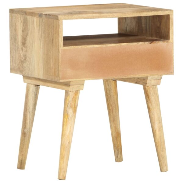 vidaXL Bedside Cabinet 15.7"x13.8"x19.7" Solid Mango Wood - Image 4