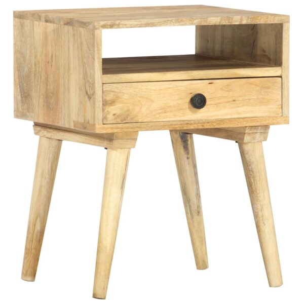 vidaXL Bedside Cabinet 15.7"x13.8"x19.7" Solid Mango Wood - Image 9