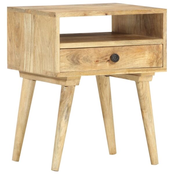 vidaXL Bedside Cabinet 15.7"x13.8"x19.7" Solid Mango Wood - Image 10