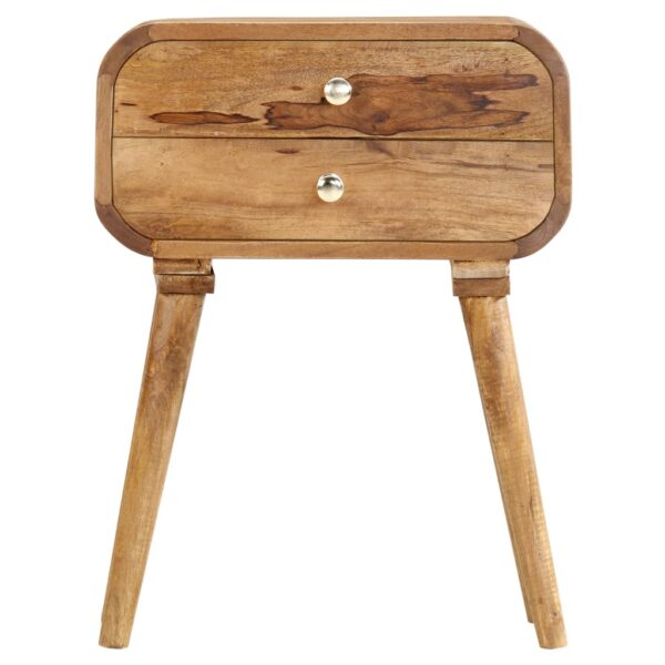 vidaXL Bedside Cabinet 16.9"x11.8"x22.8" Solid Mango Wood - Image 3