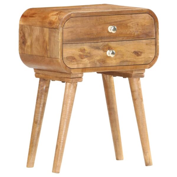 vidaXL Bedside Cabinet 16.9"x11.8"x22.8" Solid Mango Wood - Image 7