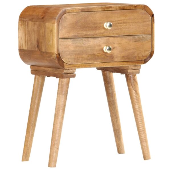 vidaXL Bedside Cabinet 16.9"x11.8"x22.8" Solid Mango Wood - Image 8