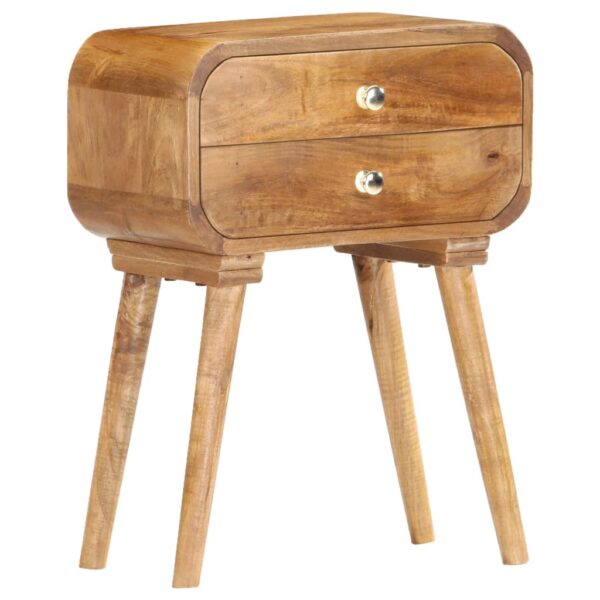 vidaXL Bedside Cabinet 16.9"x11.8"x22.8" Solid Mango Wood - Image 10