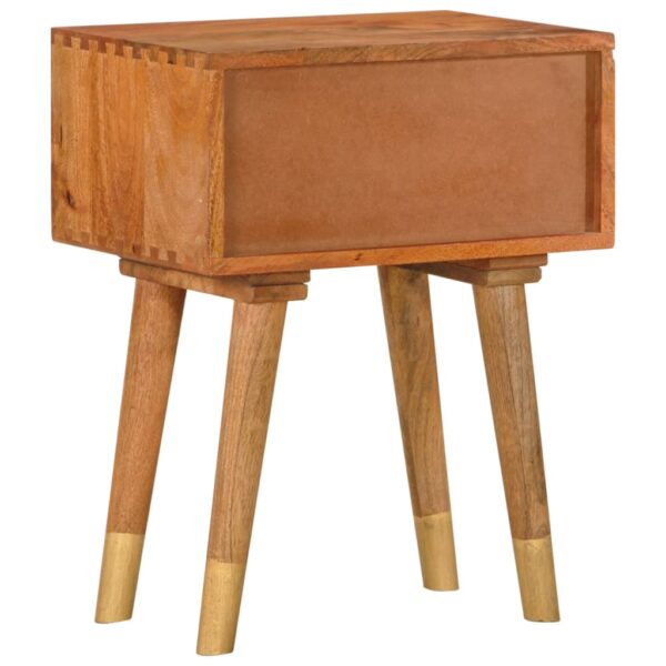 vidaXL Bedside Cabinet 16.9"x11.8"x22.8" Solid Mango Wood - Image 4