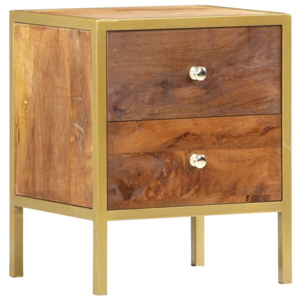 vidaXL Bedside Cabinet 15.7"x13.8"x19.7" Solid Mango Wood