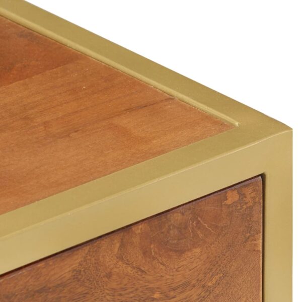 vidaXL Bedside Cabinet 15.7"x13.8"x19.7" Solid Mango Wood - Image 4