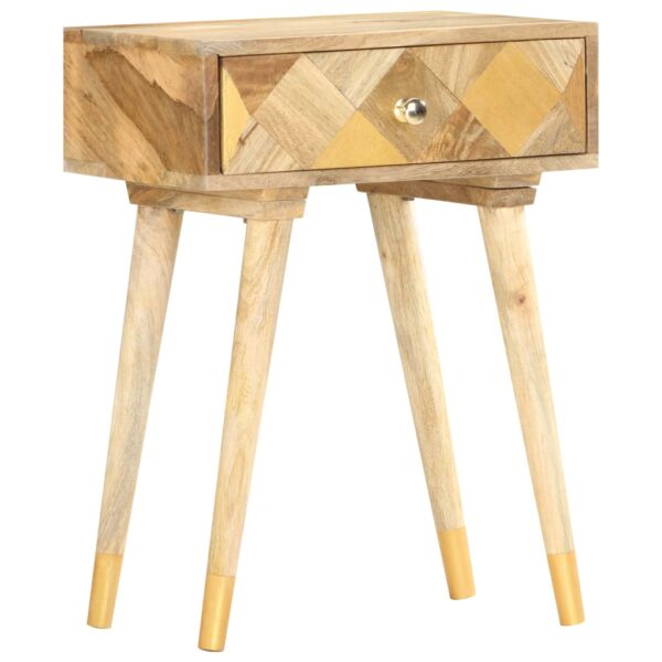 vidaXL Bedside Cabinet 16.9"x11.8"x22.8" Solid Mango Wood - Image 11