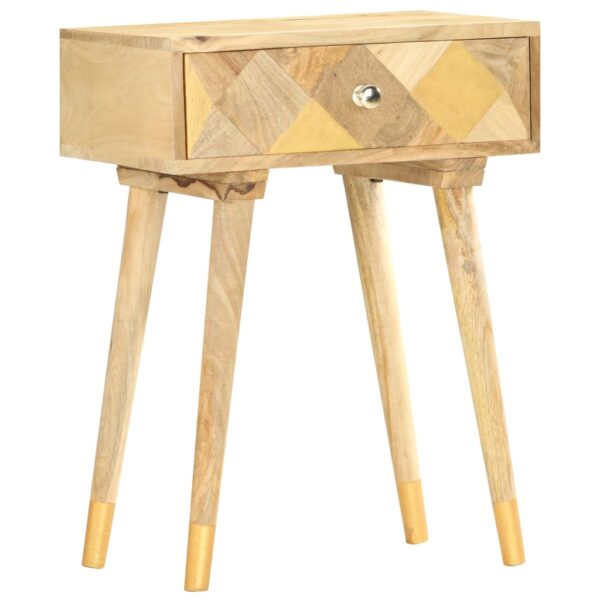 vidaXL Bedside Cabinet 16.9"x11.8"x22.8" Solid Mango Wood - Image 12