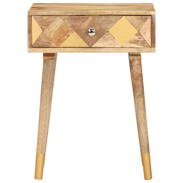 vidaXL Bedside Cabinet 16.9"x11.8"x22.8" Solid Mango Wood - Image 3