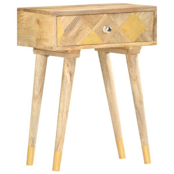 vidaXL Bedside Cabinet 16.9"x11.8"x22.8" Solid Mango Wood - Image 10