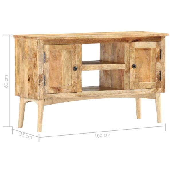 vidaXL Sideboard 39.4"x13.8"x23.6" Solid Mango Wood - Image 6