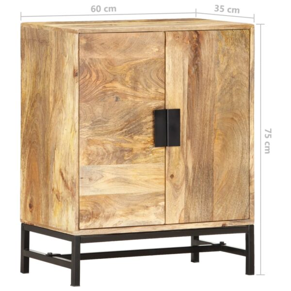 vidaXL Sideboard 23.6"x13.8"x29.5" Solid Mango Wood - Image 9