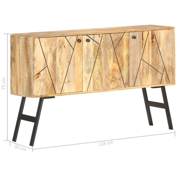 vidaXL Sideboard 46.5"x11.8"x29.5" Solid Mango Wood - Image 6