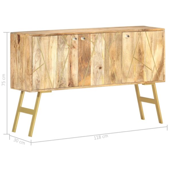 vidaXL Sideboard 46.5"x11.8"x29.5" Solid Mango Wood - Image 6