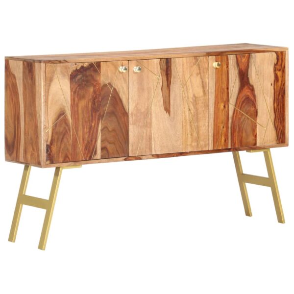 vidaXL Sideboard 46.5"x11.8"x29.5" Solid Sheesham Wood - Image 7