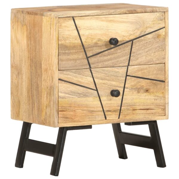 vidaXL Bedside Cabinet 15.7"x11.8"x19.7" Solid Mango Wood