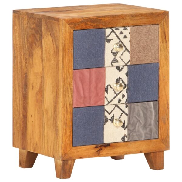 vidaXL Bedside Cabinet 15.7"x11.8"x19.7" Solid Mango Wood