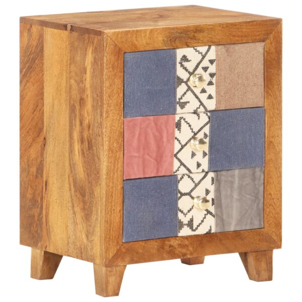 vidaXL Bedside Cabinet 15.7"x11.8"x19.7" Solid Mango Wood - Image 11