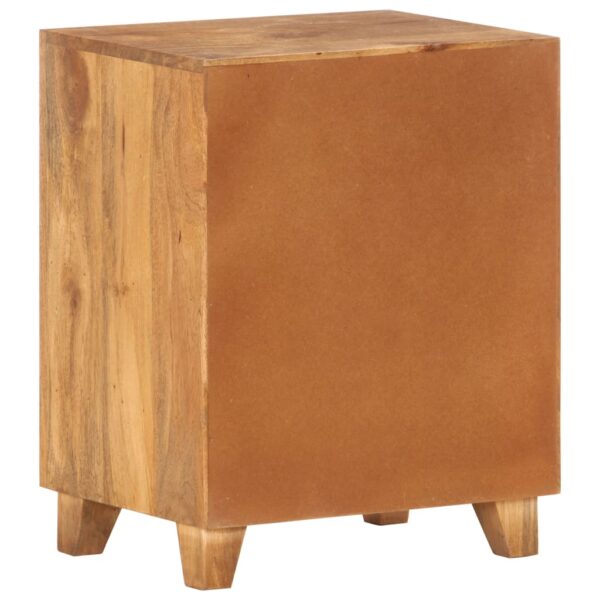 vidaXL Bedside Cabinet 15.7"x11.8"x19.7" Solid Mango Wood - Image 4