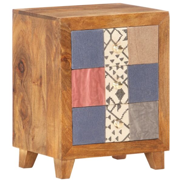 vidaXL Bedside Cabinet 15.7"x11.8"x19.7" Solid Mango Wood - Image 10