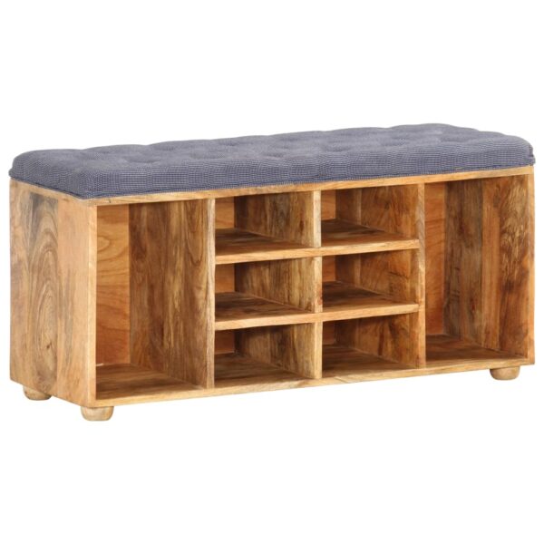 vidaXL Hall Bench 39.4"x13.8"x18.5" Solid Mango Wood - Image 8