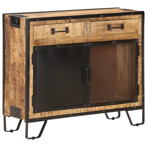 vidaXL Sideboard 31.5"x12.2"x28" Solid Rough Mango Wood