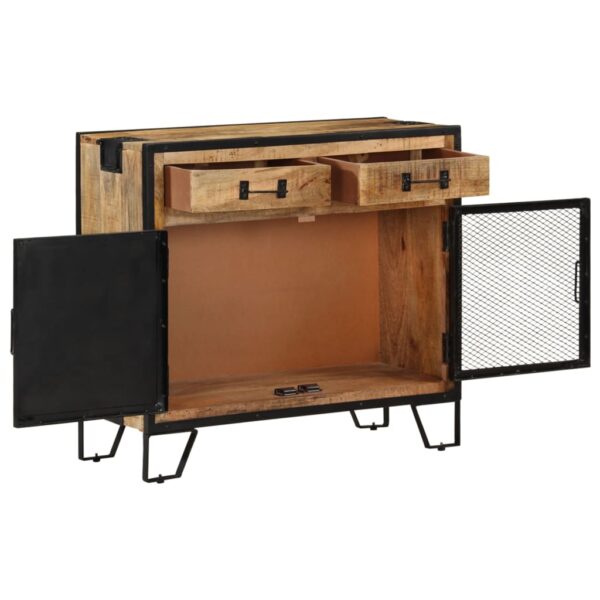 vidaXL Sideboard 31.5"x12.2"x28" Solid Rough Mango Wood - Image 2