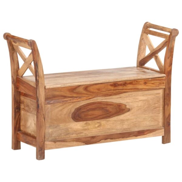 vidaXL Bench 40.6"x13"x28.3" Solid Sheesham Wood