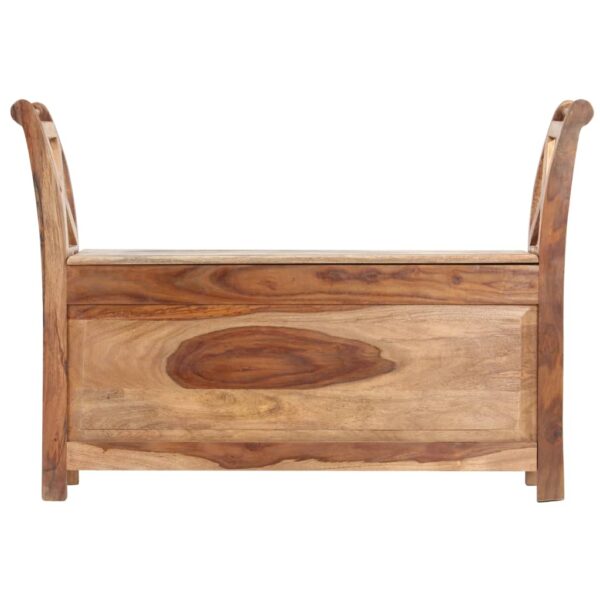 vidaXL Bench 40.6"x13"x28.3" Solid Sheesham Wood - Image 2