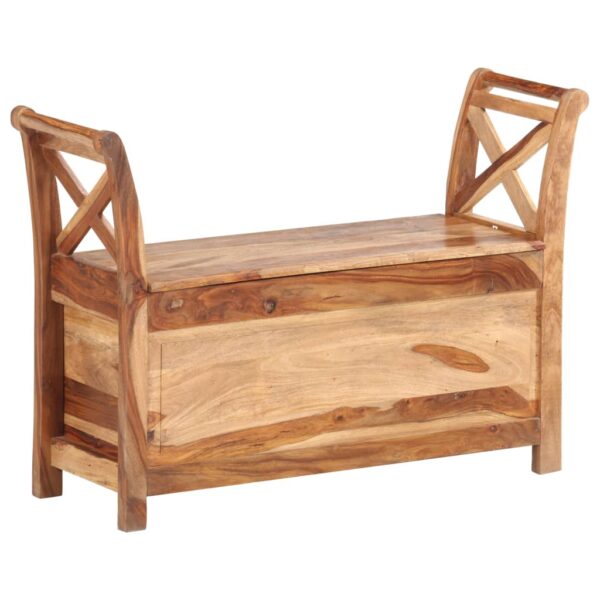 vidaXL Bench 40.6"x13"x28.3" Solid Sheesham Wood - Image 11