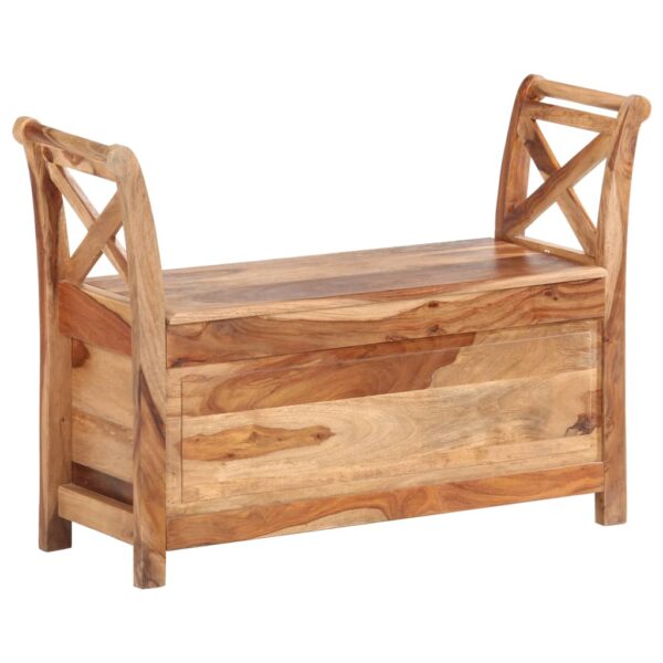 vidaXL Bench 40.6"x13"x28.3" Solid Sheesham Wood - Image 9