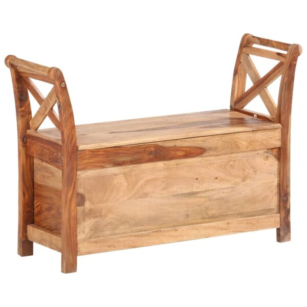 vidaXL Bench 40.6"x13"x28.3" Solid Sheesham Wood - Image 10