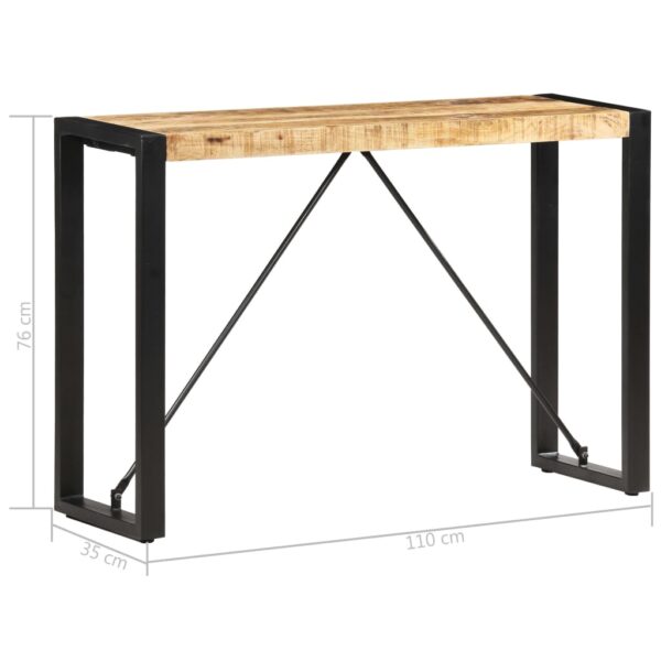 vidaXL Console Table 43.3"x13.8"x29.9" Solid Mango Wood - Image 5