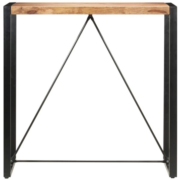 vidaXL Bar Table 43.3"x23.6"x43.3" Solid Sheesham Wood - Image 2