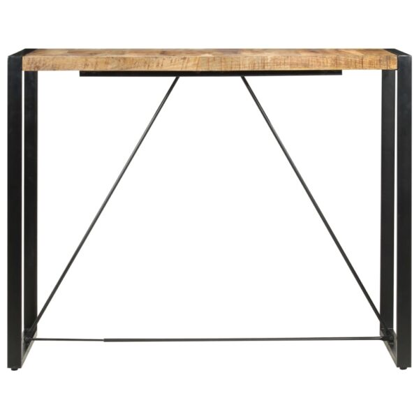 vidaXL Bar Table 55.1"x27.6"x43.3" Solid Mango Wood - Image 2