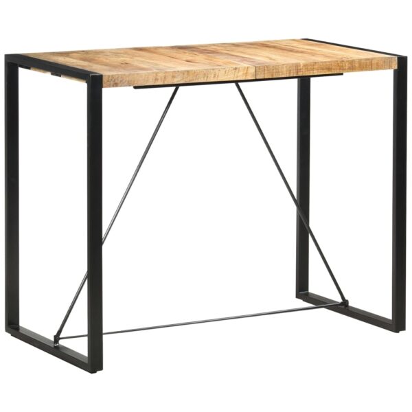 vidaXL Bar Table 55.1"x27.6"x43.3" Solid Mango Wood - Image 6