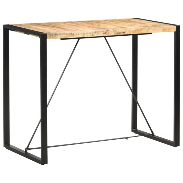 vidaXL Bar Table 55.1"x27.6"x43.3" Solid Mango Wood - Image 7