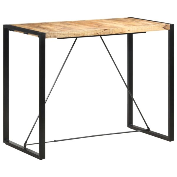 vidaXL Bar Table 55.1"x27.6"x43.3" Solid Mango Wood - Image 8