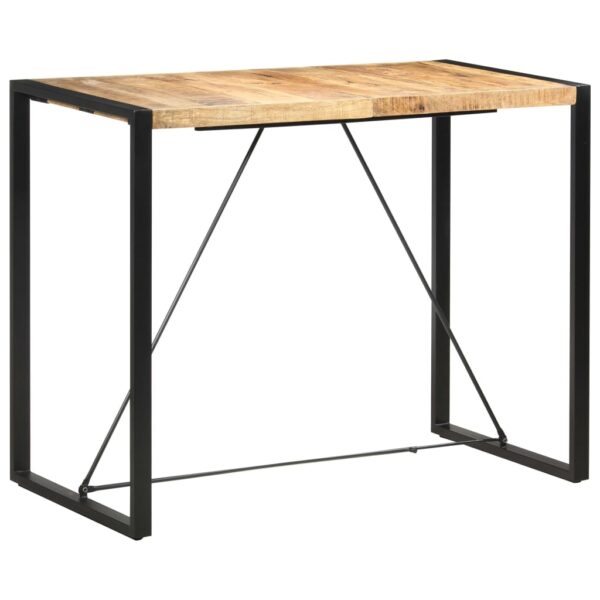 vidaXL Bar Table 55.1"x27.6"x43.3" Solid Mango Wood - Image 9