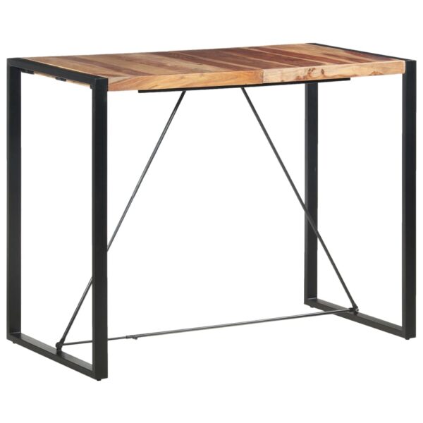 vidaXL Bar Table 55.1"x27.6"x43.3" Solid Sheesham Wood