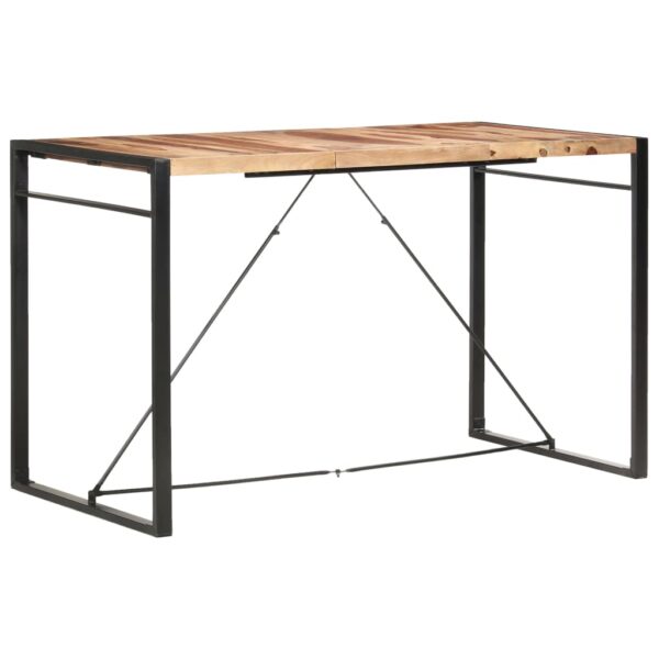 vidaXL Bar Table 70.9"x35.4"x43.3" Solid Sheesham Wood - Image 9