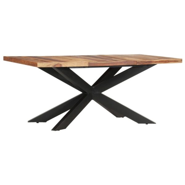 vidaXL Dining Table 70.9"x35.4"x29.9" Solid Sheesham Wood - Image 6