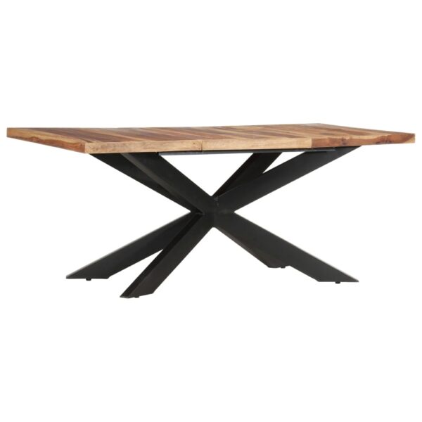 vidaXL Dining Table 70.9"x35.4"x29.9" Solid Sheesham Wood - Image 7