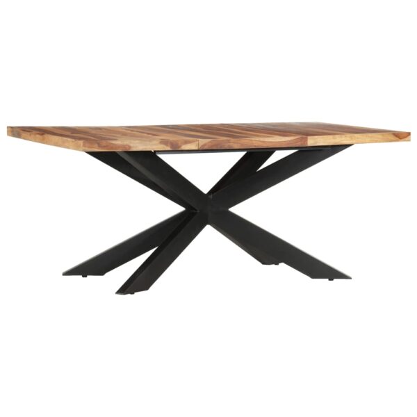 vidaXL Dining Table 70.9"x35.4"x29.9" Solid Sheesham Wood - Image 8