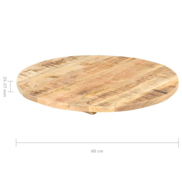 vidaXL Table Top Solid Mango Wood Round 0.98"-1.06" 23.6" - Image 3