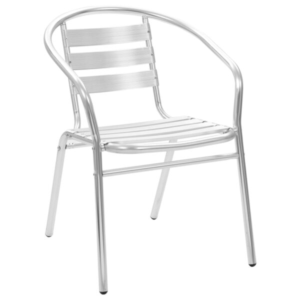 vidaXL Stackable Patio Chairs 4 pcs Aluminum - Image 2